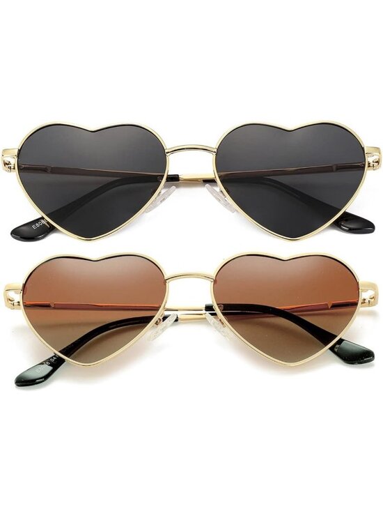 Accessories - Chic Polarized Heart Sunglasses for Women | Stylish Metal Frame & UV400